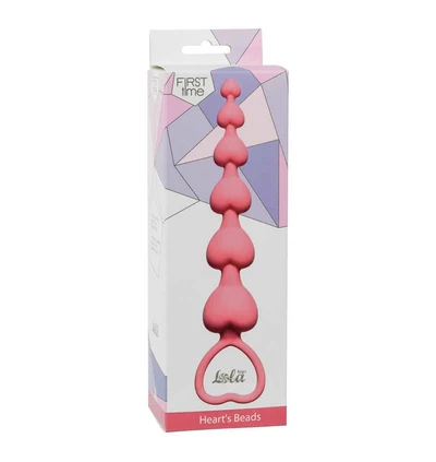 Lola Toys Anal Beads Heart'S Beads Pink - Koraliki analne, różowe