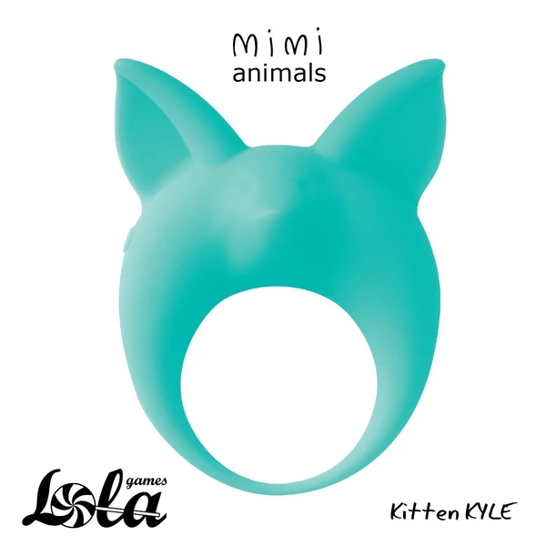 Lola Games Mimi Animals Kitten Kyle Green - Wibrujący pierścień na penisa, zielony