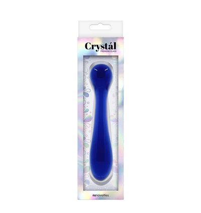 NS Novelties Crystal Glass Pleasure Wand Blue - Dildo szklane
