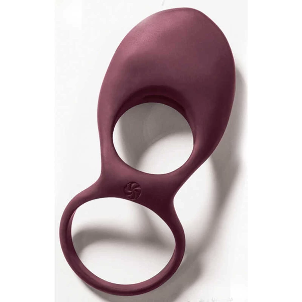 Lola Games Vibrating Double Cockring Daydream Wine Red - Wibrujący pierścień na penisa, czerwony