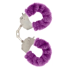 ToyJoy Furry Fun Cuffs Purple Plush - Kajdanki z futerkiem, fioletowe
