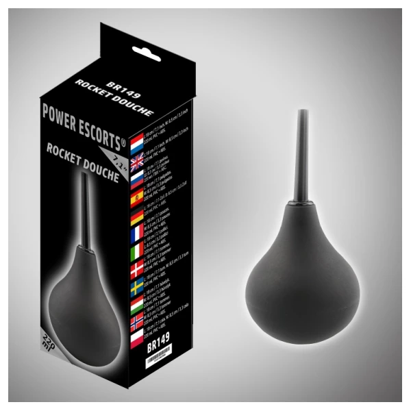 Power Escorts Rocket Douche Black Big Size 220 Ml - Gruszka do lewatywy