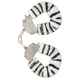 ToyJoy Furry Fun Cuffs Zebra Plush  - Pouta s kožešinou černobílá