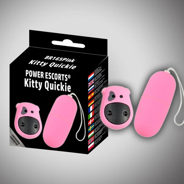 Power Escorts Power Escorts Kitty Quickie Pink - Wibrator jajeczko sterowany pilotem