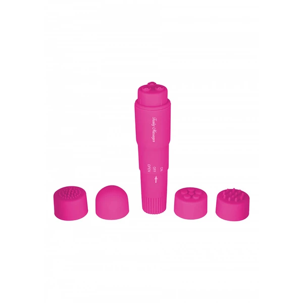 ToyJoy Funky Massager Violet - Wibrator łechtaczkowy z różnymi końcówkami, Różowy