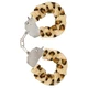 ToyJoy Furry Fun Cuffs Leopard Plush  - Pouta s kožešinou leopard