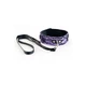 Toyfa Collar Tracery Purple With Black Leash  - BDSM obojek s vodítkem