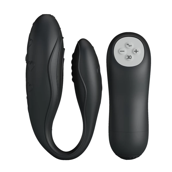 Pretty Love Indulgence Plus 30 Black - Wibrator dla par sterowany pilotem