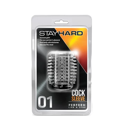 Stay HardCock Sleeve 01 Clear - Nakładka na penisa