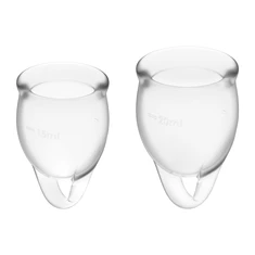 Satisfyer Feel Confident Menstrual Cup (Transparent)  - Menstruační kalíšek