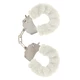 ToyJoy Furry Fun Cuffs White Plush  - Pouta s kožešinou bílá