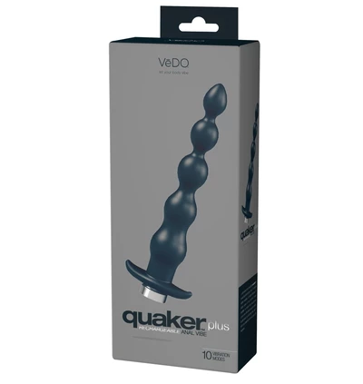 VeDO Quaker Plus Just Black - Wibrujące koraliki analne