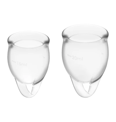 Satisfyer Feel Confident Menstrual Cup (Transparent) - Kubeczki menstruacyjne