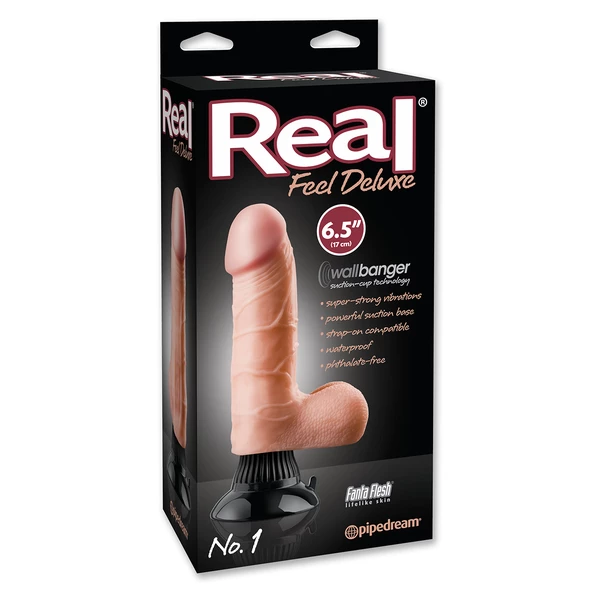 Pipedream Real Feel Deluxe 1 Flesh - Dildo wibrujące