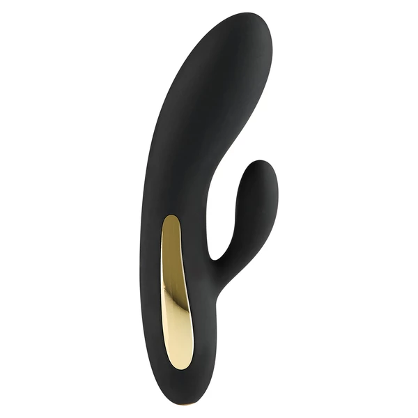 ToyJoy Splendor Rabbit Black - Wibrator króliczek z podświetleniem, czarny