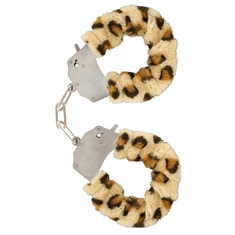 ToyJoy Furry Fun Cuffs Leopard Plush  - Pouta s kožešinou leopard