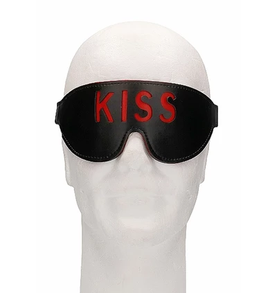 Ouch! Blindfold Kiss Black - Maska na oczy &quot;Kiss&quot;