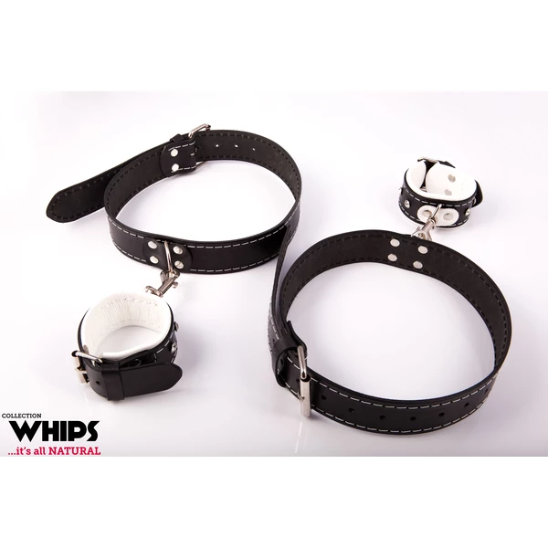 Whips Collection - Kajdanki Damskie Na Uda Białe
