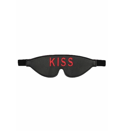 Ouch! Blindfold Kiss Black - Maska na oczy &quot;Kiss&quot;