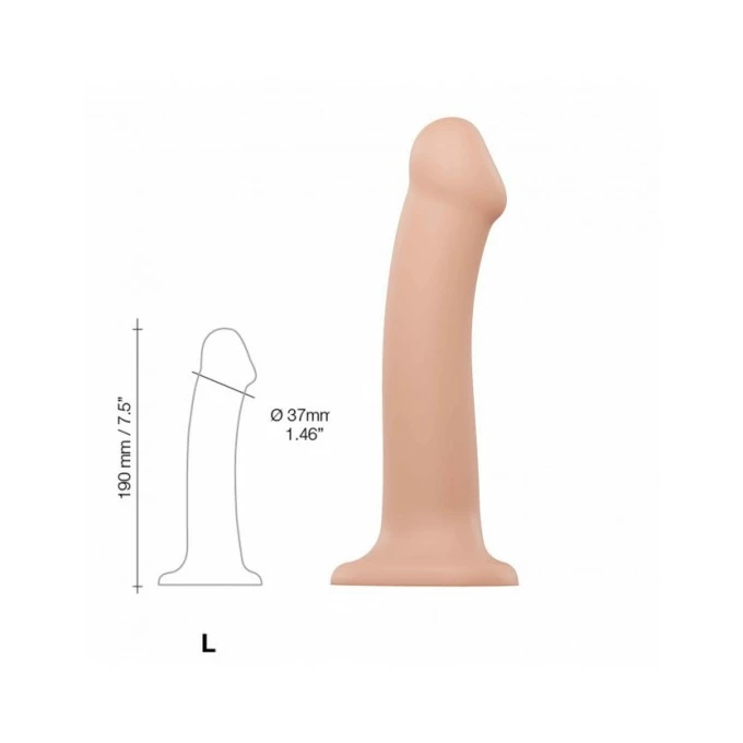 Strap-on-me Double Density Vanilla L - Dildo strap on, Beżowy