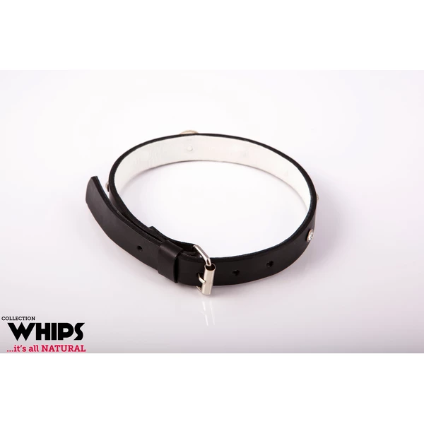 Whips Collection - Obroża Damska, Wąska Biała