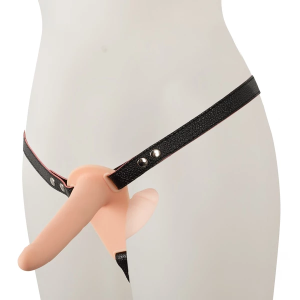 You2Toys Vibrating Double Strap On - Dildo strap on wibrujące, podwójne