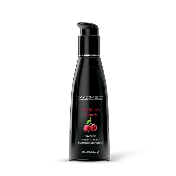 Wicked Aqua Cherry Flavored 120Ml - Lubrykant na bazie wody, o smaku wiśniowym