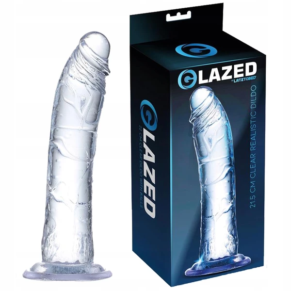 Glazed Realistic dildo 21,5 cm - Dildo klasyczne na przyssawce