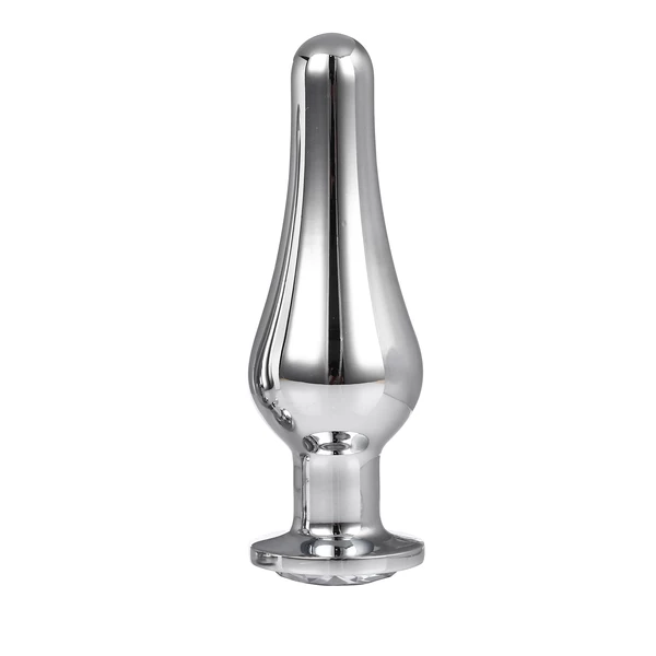 Dream Toys Gleaming Love Silver Pleasure Plug L - Korek analny z diamentem