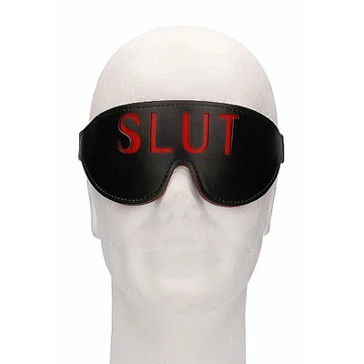 Ouch! Blindfold Slut Black - Maska na oczy &quot;Slut&quot;