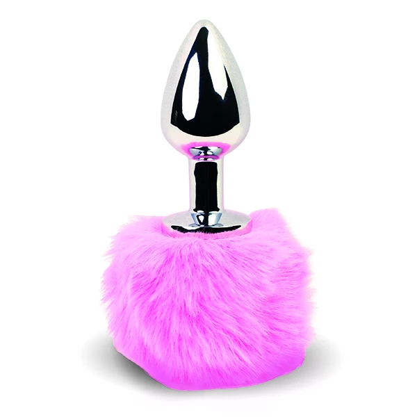 FeelzToys Bunny Tails Butt Plug Pink - korek analny z pomponem Różowy
