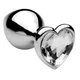 Toyz4lovers Plug Anale Heart Jewel Plug Medium Clear  - Anální kolík s diamantem