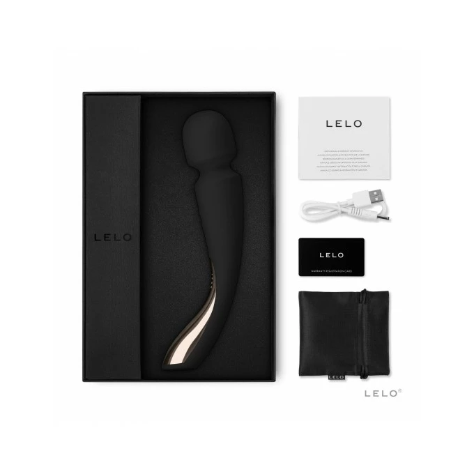 Lelo Smart Wand 2 Medium Black - wibratory wand, czarny