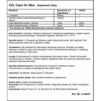 Hot Xxl Caps For Men - Suplement diety powiększający penisa - 30kaps