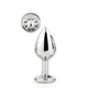 Dream Toys Gleaming Love Silver Plug Large  - Anální kolík s diamantem