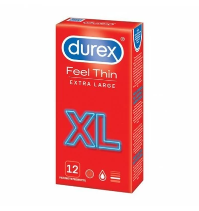 Durex Feel Thin XL 12 szt. - prezerwatywy cienkie