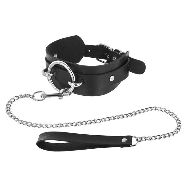 Fetish tentation Choker Ring and Leash - Obroża ze smyczą