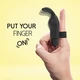 Feelz Toys Magic Finger Vibrator Black  - vibrátor na prst Černý