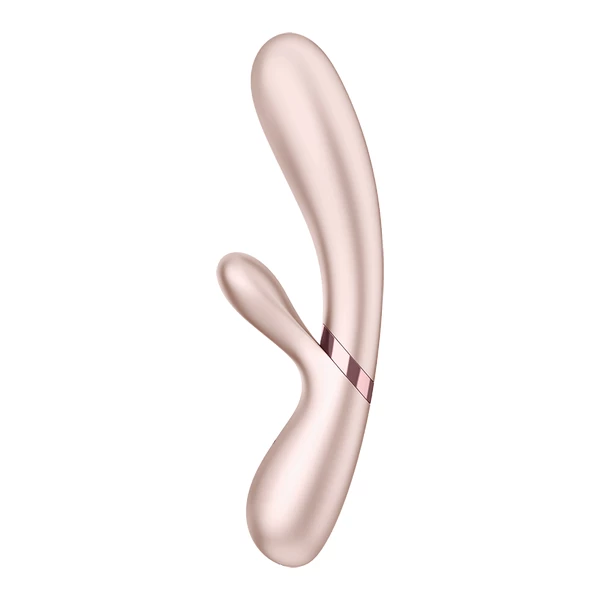 Satisfyer Hot Lover (champagne) - Wibrator króliczek z opcją podgrzewania, Champagne - różowy