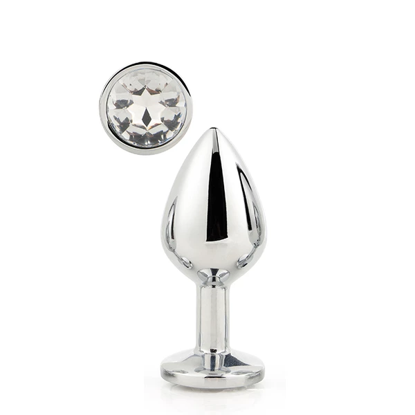 Dream Toys Gleaming Love Silver Plug Large - Korek analny z diamentem