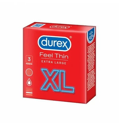 Durex Feel Thin XL 3 szt. - prezerwatywy cienkie
