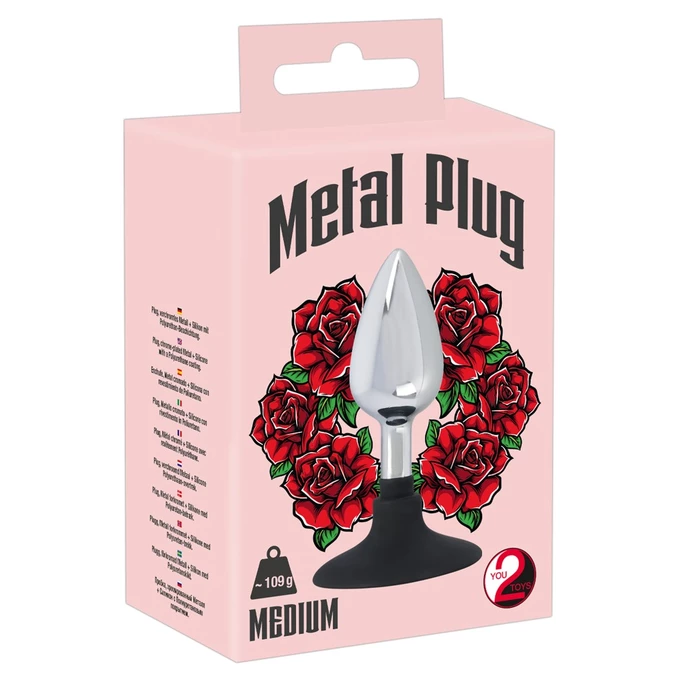 You2Toys Metal Plug With Suchtion Cup - Korek analny