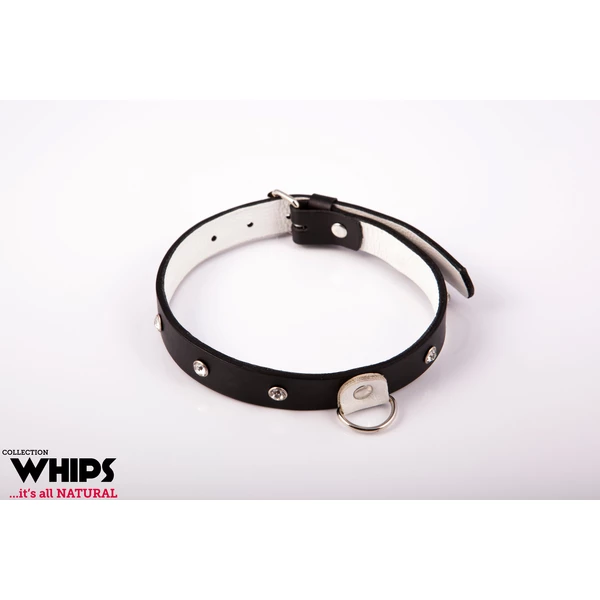 Whips Collection - Obroża Damska, Wąska Biała