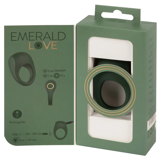 Emerald Love Luxurious Vibrating Cock Ring - Wibrujący pierścień erekcyjny