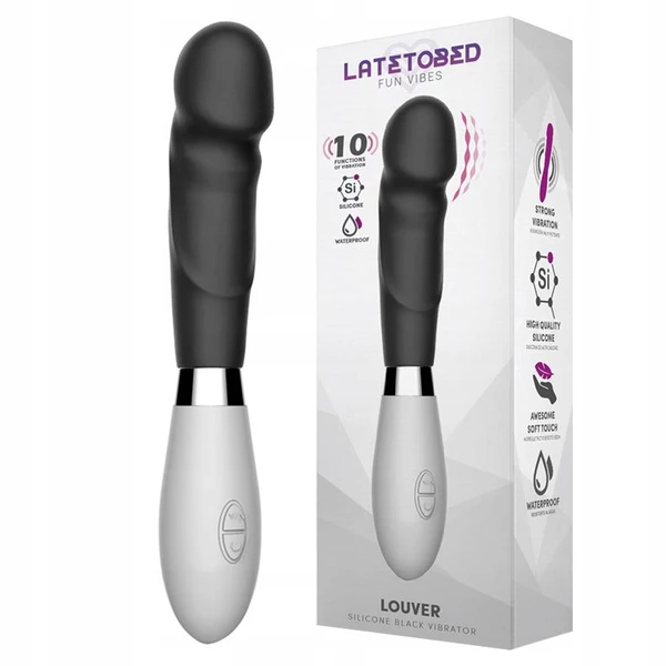 Latetobed Louver Black - Wibrator klasyczny, Czarny