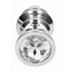 Rich Ribbed Diamond Plug 3.75 Inch Silver  - Anální kolík s diamantem