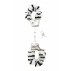 ShotsToys Furry Handcuffs Zebra  - Pouta s kožešinou zebra
