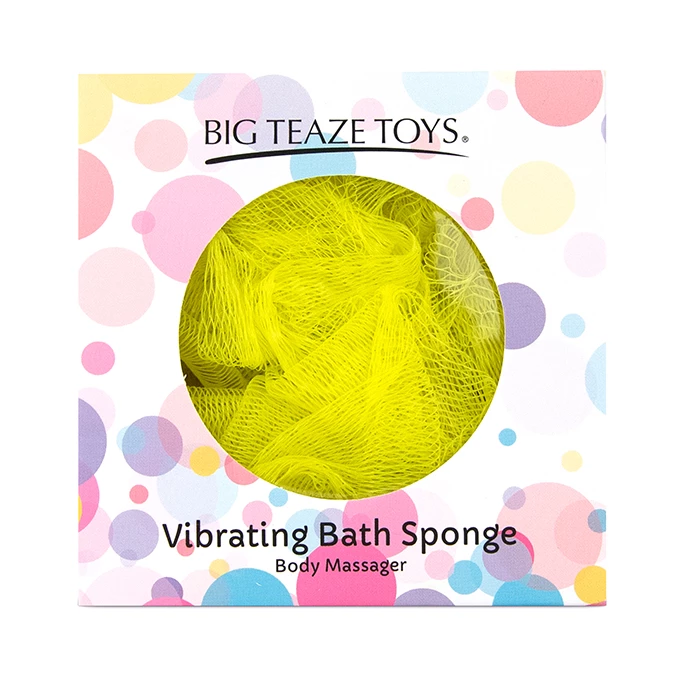 Big Teaze Toys Bath Sponge Vibrating Yellow - Wibrująca gąbka do kąpieli Żółty