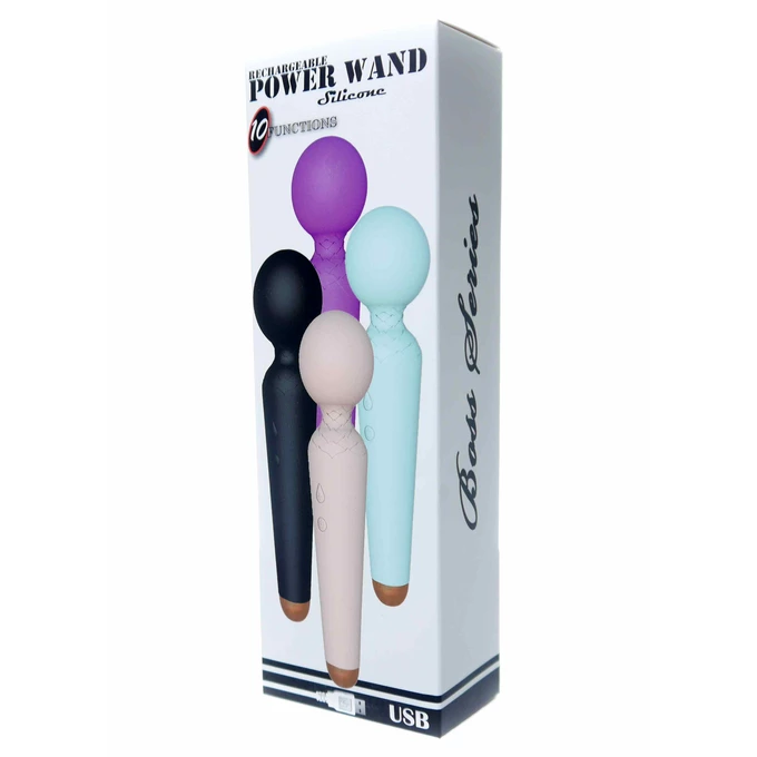 Boss Series Rechargeable Power Wand 10 - Wibrator wand Niebieski