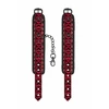 Ouch! Luxury Hand Cuffs Burgundy - Kajdanki na nadgarstki